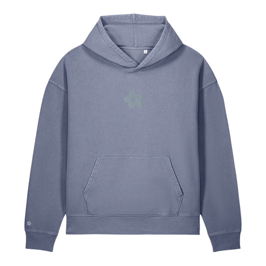 FLOWERSHOP ORGANIC HOODIE     ✿ BLU