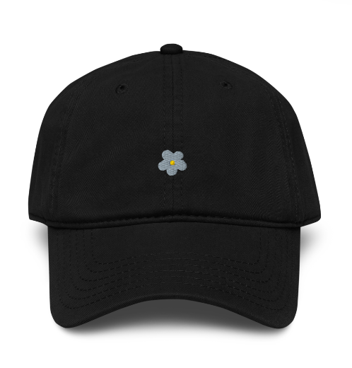 flower hat _  blk